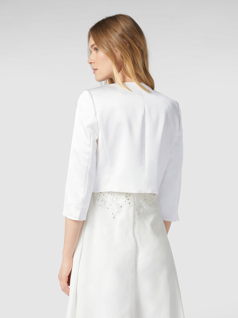 Bolero aus Satin in ecru