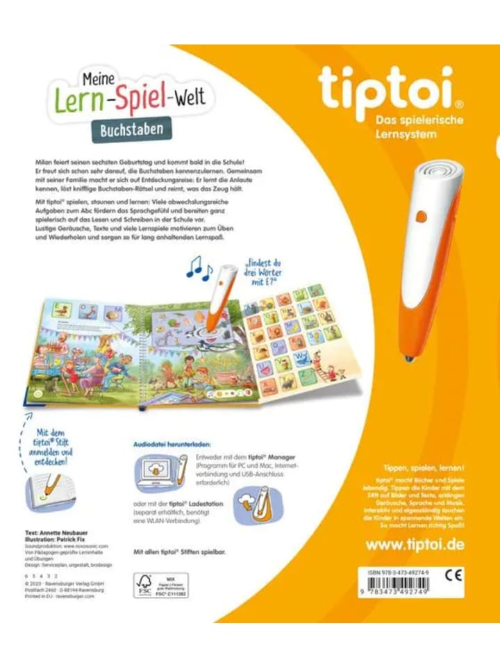 Ravensburger tiptoi® Meine Lern-Spiel-Welt - Buchstaben günstig kaufen onesize