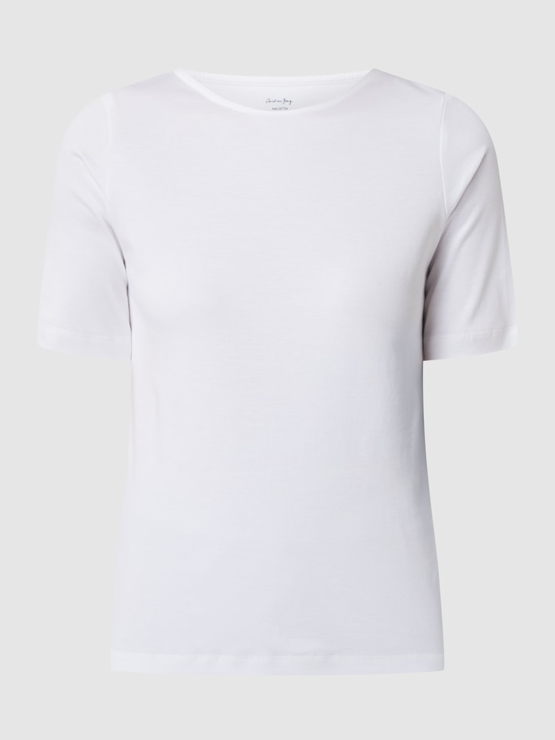 T-Shirt mit 1/2-Arm in weiß