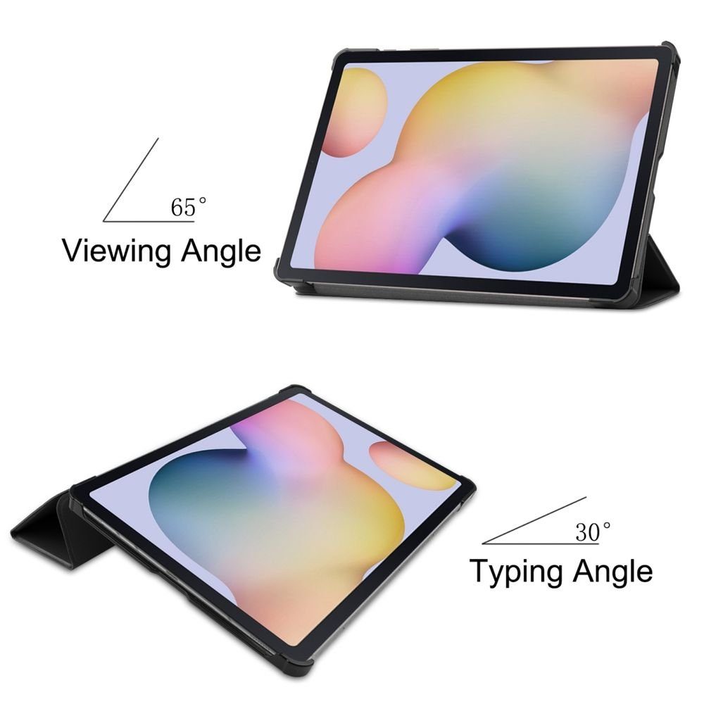 Wigento Tablet-Hülle Für Samsung Galaxy Tab S8 Plus / S7 FE / S7 Plus Premium Smartcover Schwarz Tablet Tasche Etuis Hülle