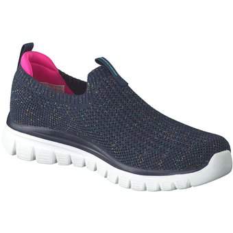 Skechers Slip On Sneaker in blau