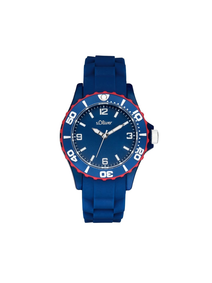 s.Oliver Quarzuhr 2036495 in Blau günstig kaufen onesize