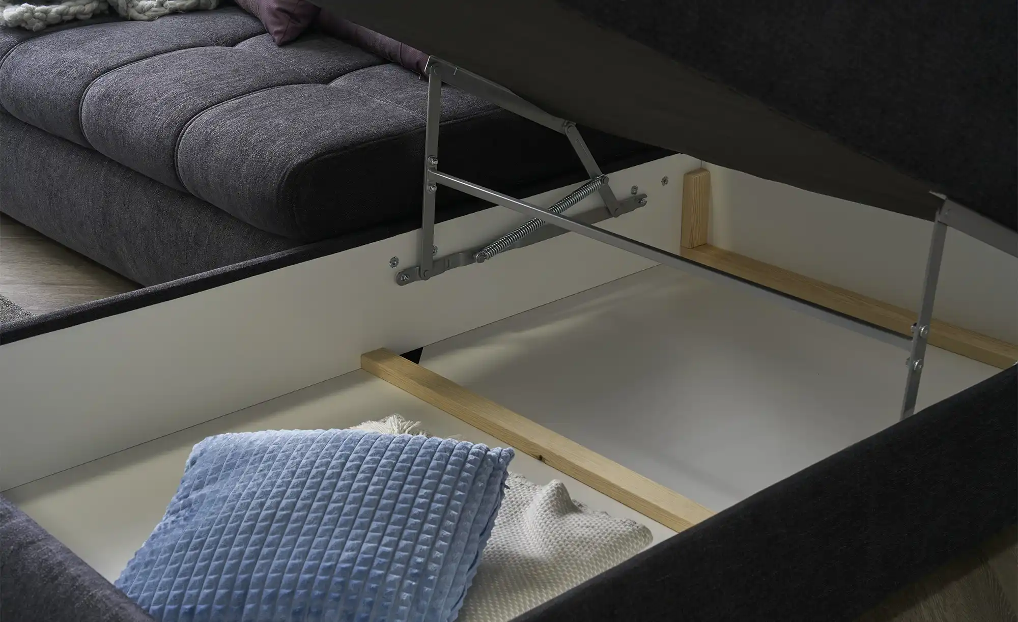 Twist Ecksofa aus Flachgewebe Sky
