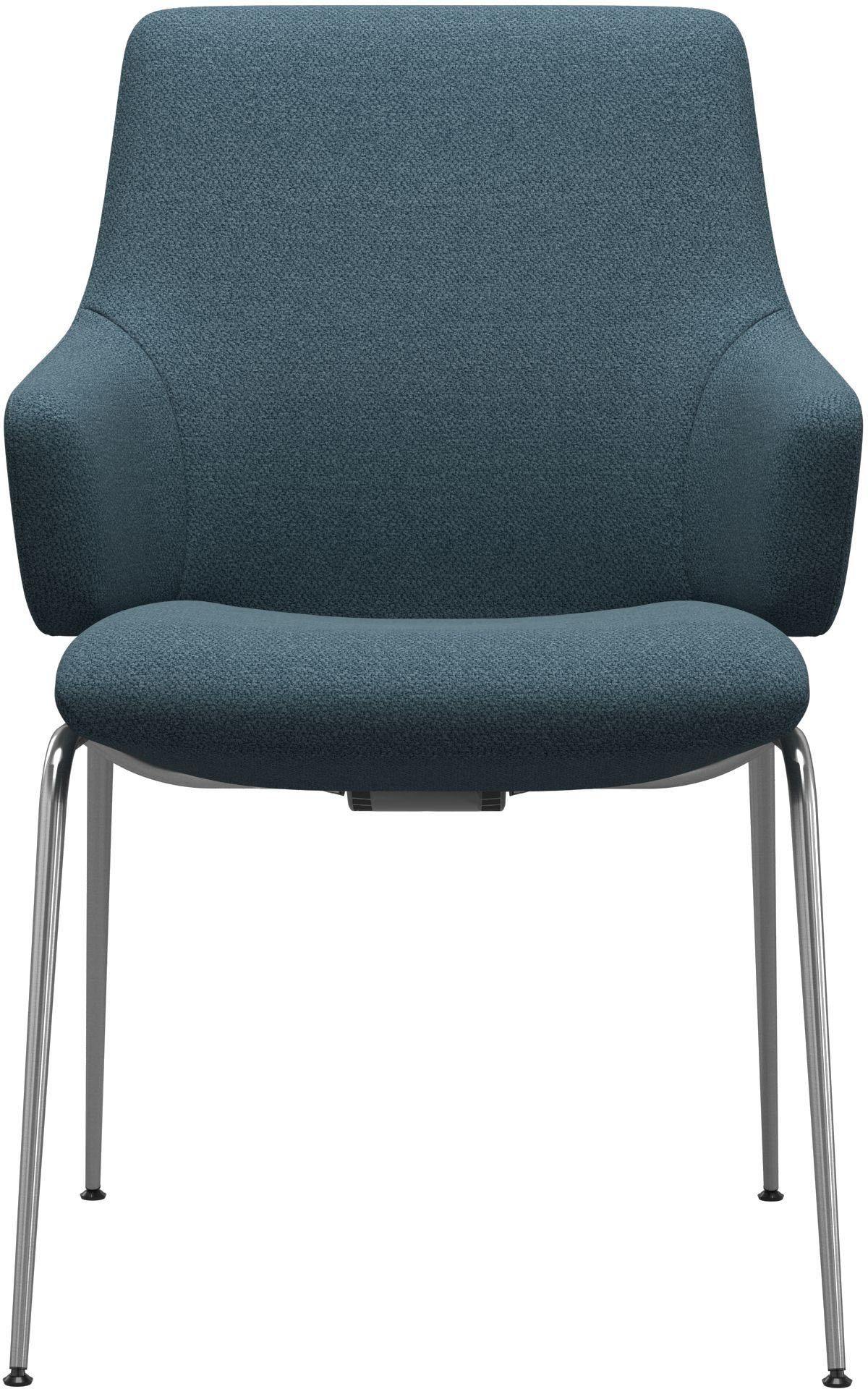 Stressless® Polsterstuhl Laurel, Low Back mit Armlehne, Größe L, mit Beinen aus Stahl in Chrom glänzend