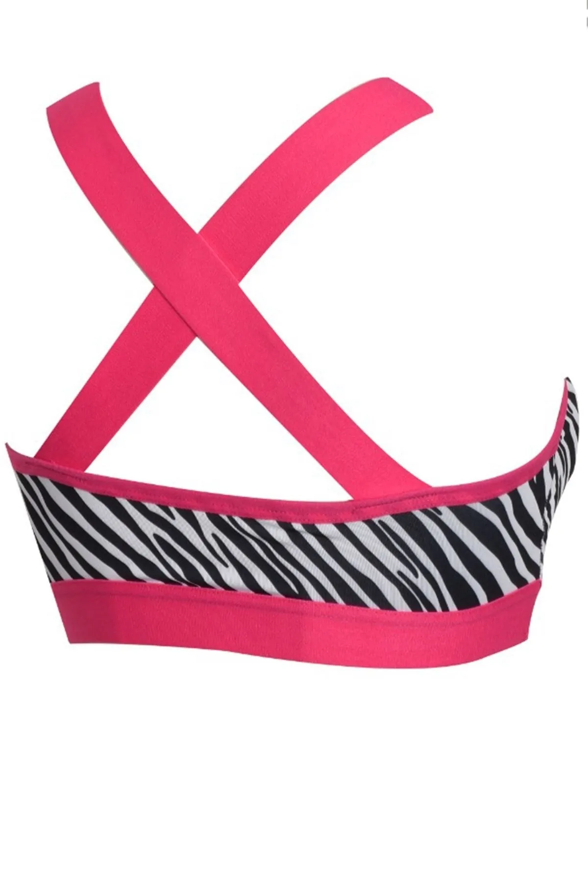 Nicoletta  Mixed-18 Damen-BH, schwammunterstützt, Sport-Bustier, gemustert, Fitness
