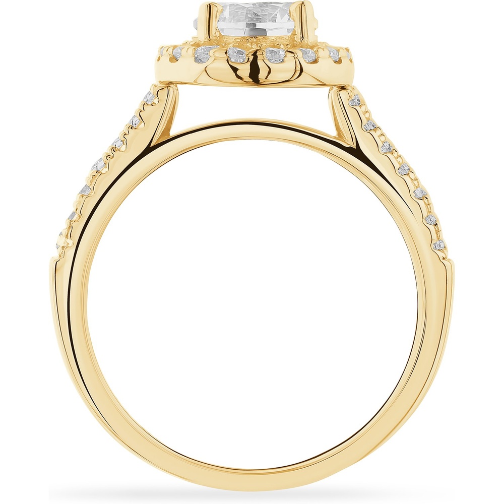 FAVS Bague pour femme 925 Argent or jaune Bague