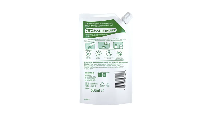 Duschdas Duschgel For Men Nachfüllbeutel 500 ml
