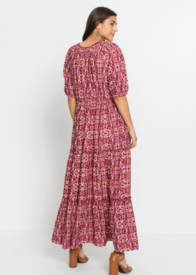 Bedrucktes Maxikleid aus nachhaltiger Viskose