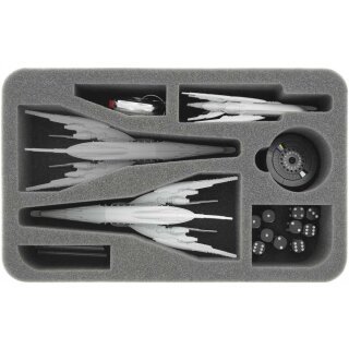 60mm Half-Size Schaumstoff für Dropfleet Commander - PHR Schlachtschiffe und Kreuzer + Dose für Schadensmarker
