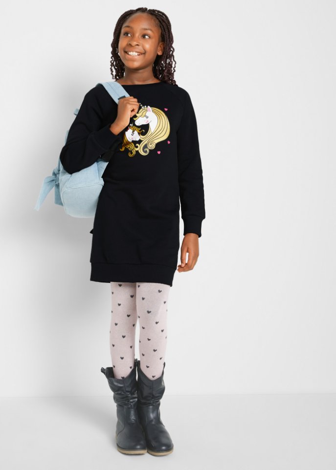 Mädchen Sweatkleid aus Bio-Baumwolle