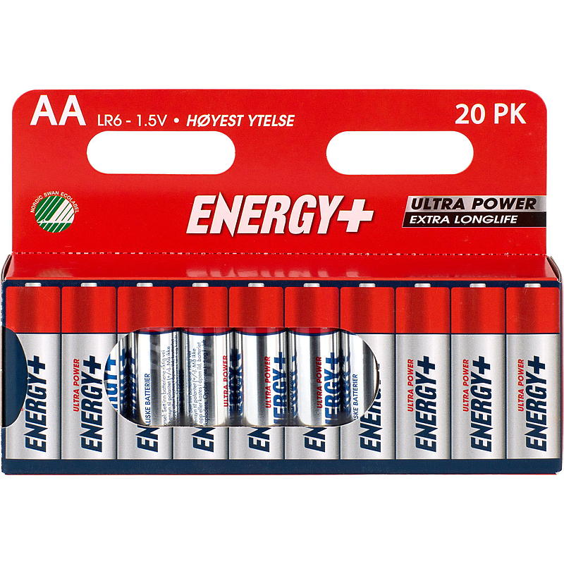 Energy Batteri AA 20-pk, ultra power, Energy