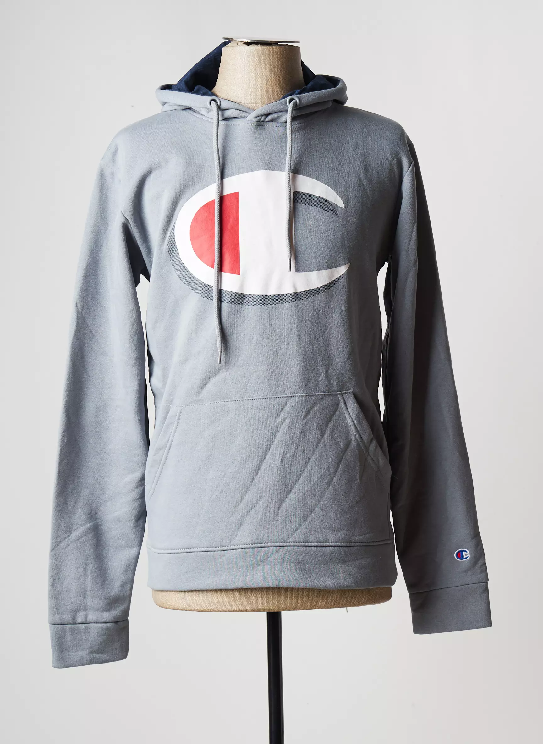 Champion Sweat Capuche Homme couleur gris