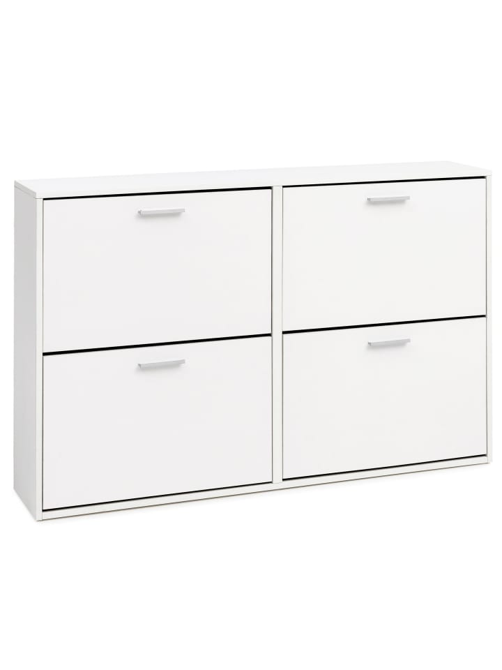 KADIMA DESIGN Schuhschrank WL5.829 Modern 120 x 81 x 24 cm Holz Schuhregal 4 in Weiß günstig kaufen onesize