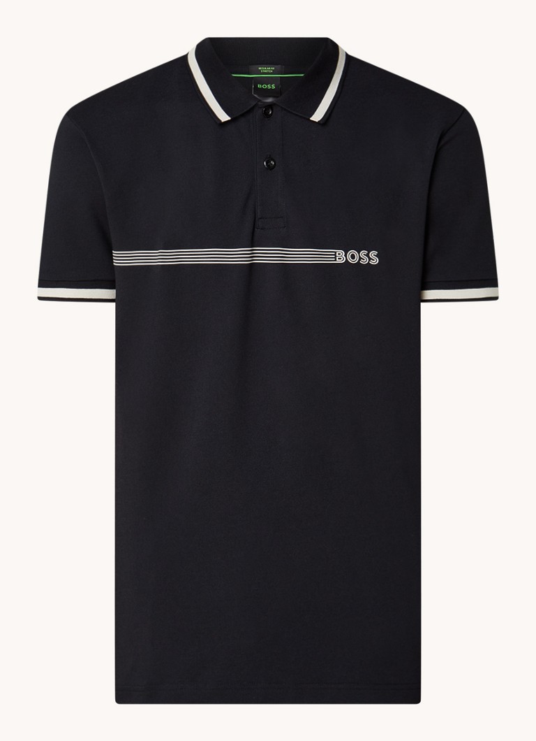 Polo HUGO BOSS Paddy de corte regular com logotipo