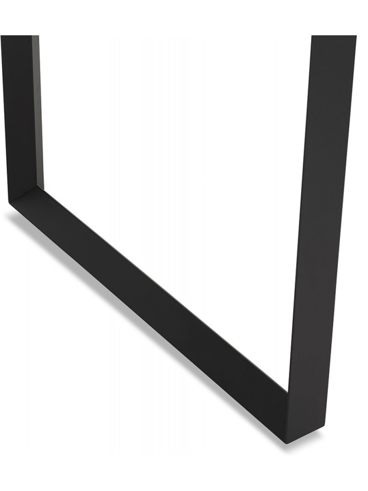 KADIMA DESIGN Großer Holz Metall Schreibtisch | Modern Elegant Design in Beige-Schwarz günstig kaufen