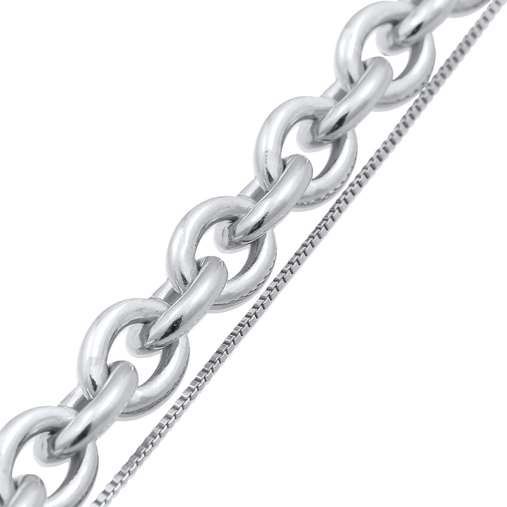 Elli PREMIUM Elli PREMIUM Bracelet Femmes Couche Vénitienne Grosse en argent sterling 925 rhod Bracelet