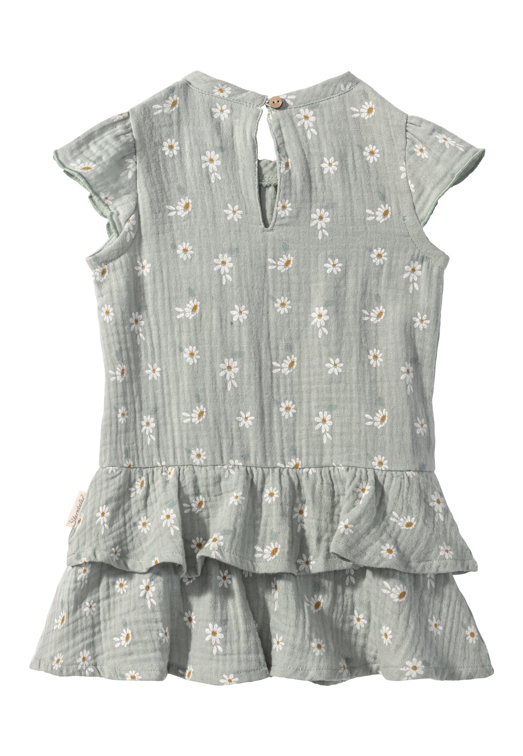 Babykleid bedruckt mit Gänseblümchen in versch. Farben