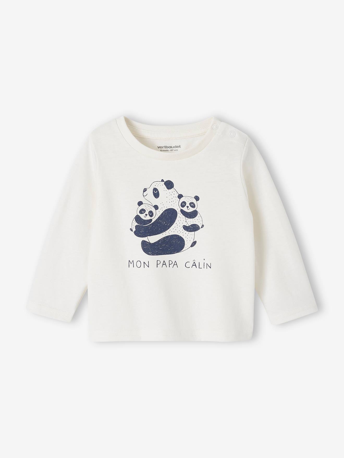 Lot de 2 tee-shirts Basics bébé manches longues écru