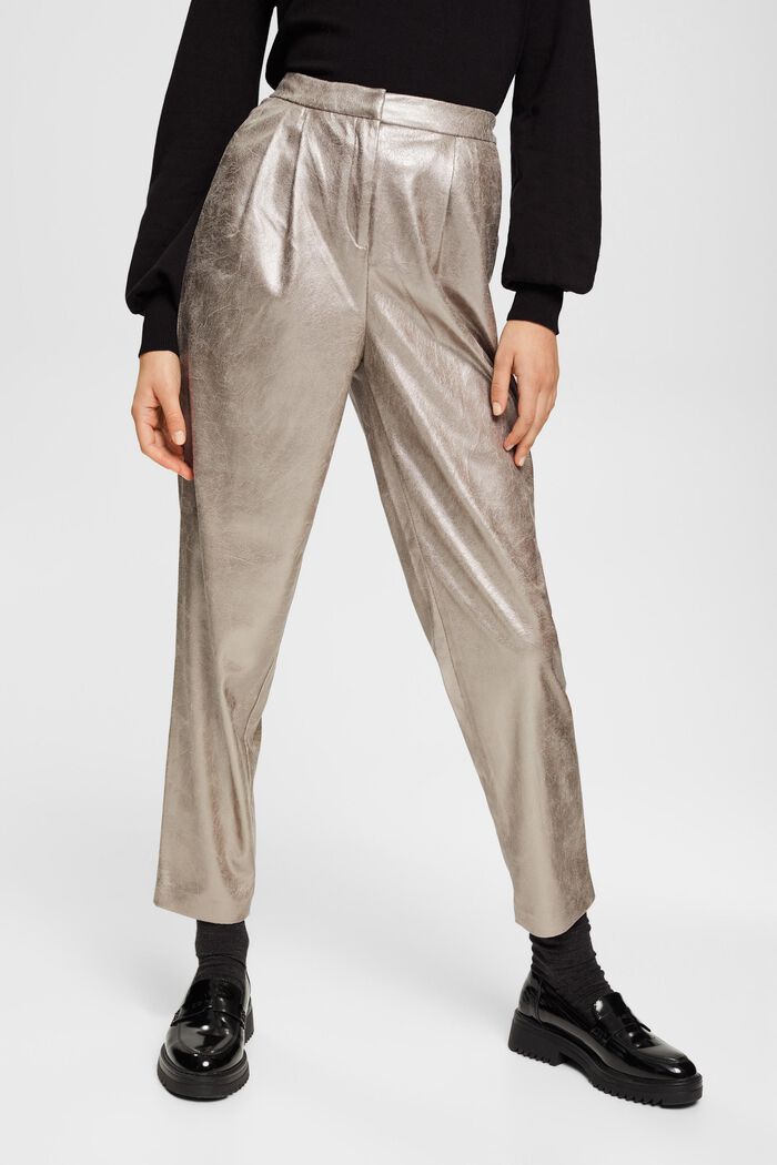 Metallic-Pants aus Kunstleder
