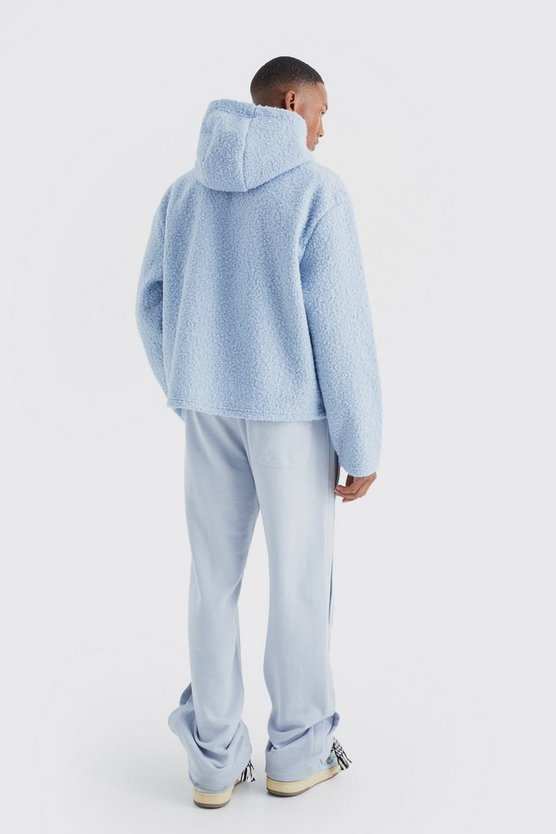 Kastiger Oversize Bouclee Borg-Hoodie