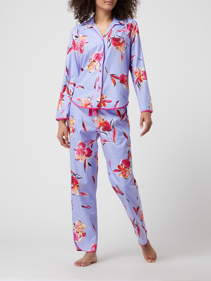 Pyjama-Oberteil mit floralem Muster Modell 'Carrie' in flieder