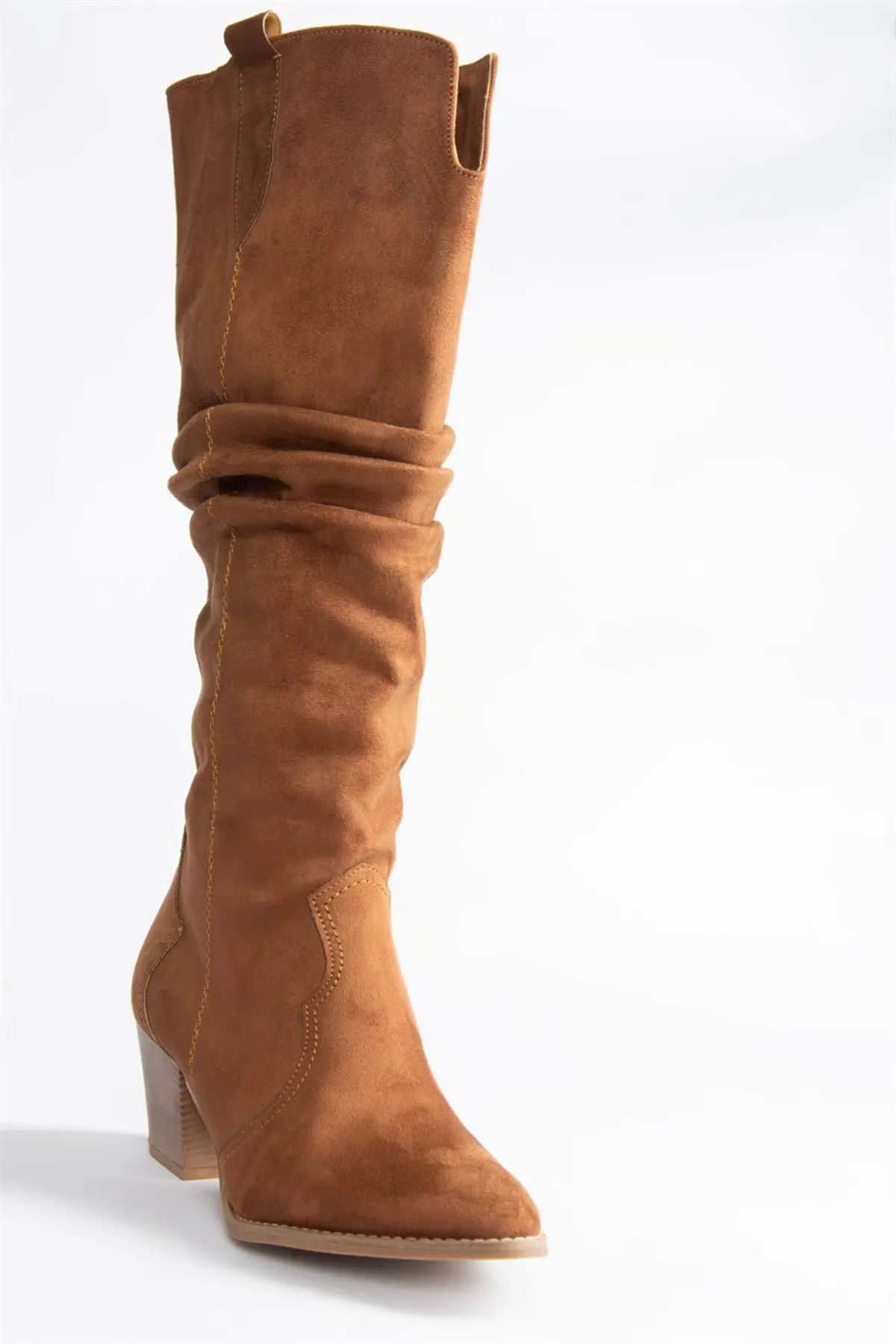 Fox Shoes  Damenstiefel aus hellbraunem Wildleder J404040102