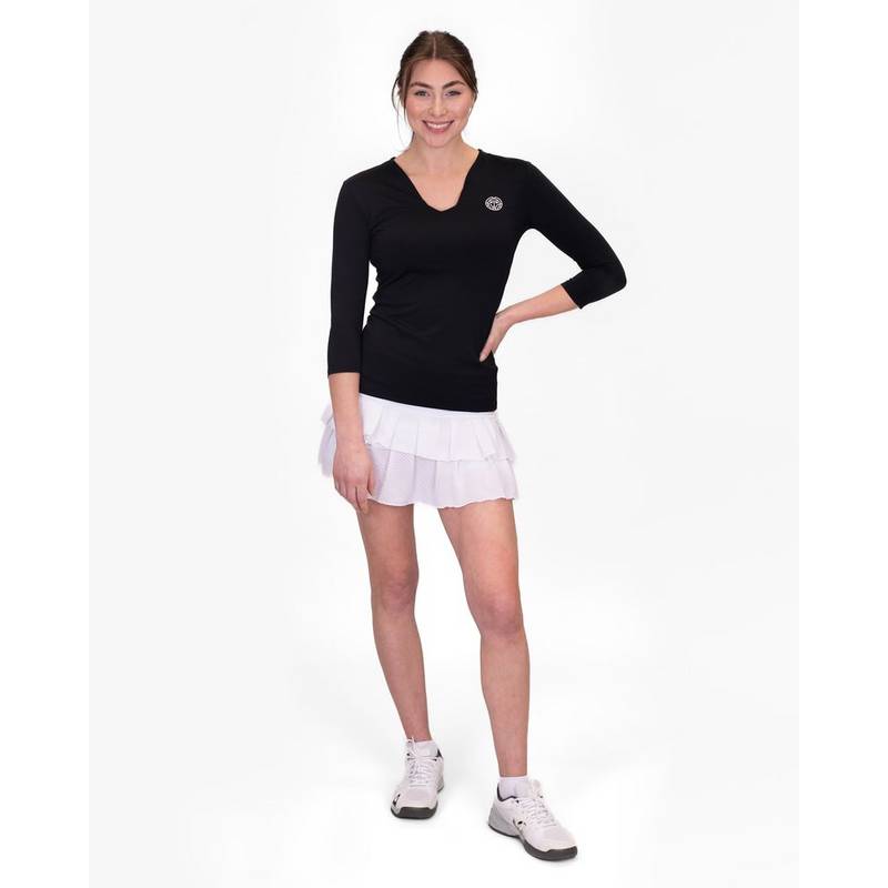 BIDI BADU Crew V-Neck Longsleeve Tennisshirt Damen