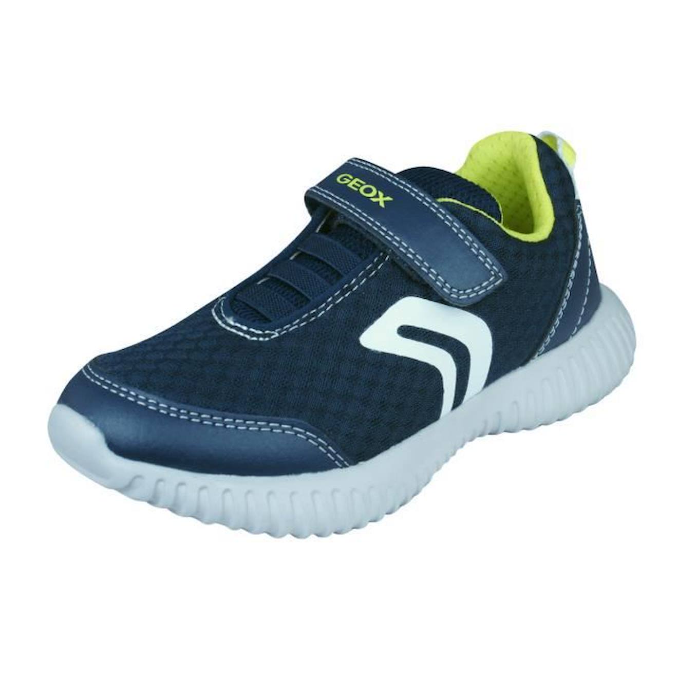 Geox J Waviness B.A Garçons baskets Bleu Marine bleu