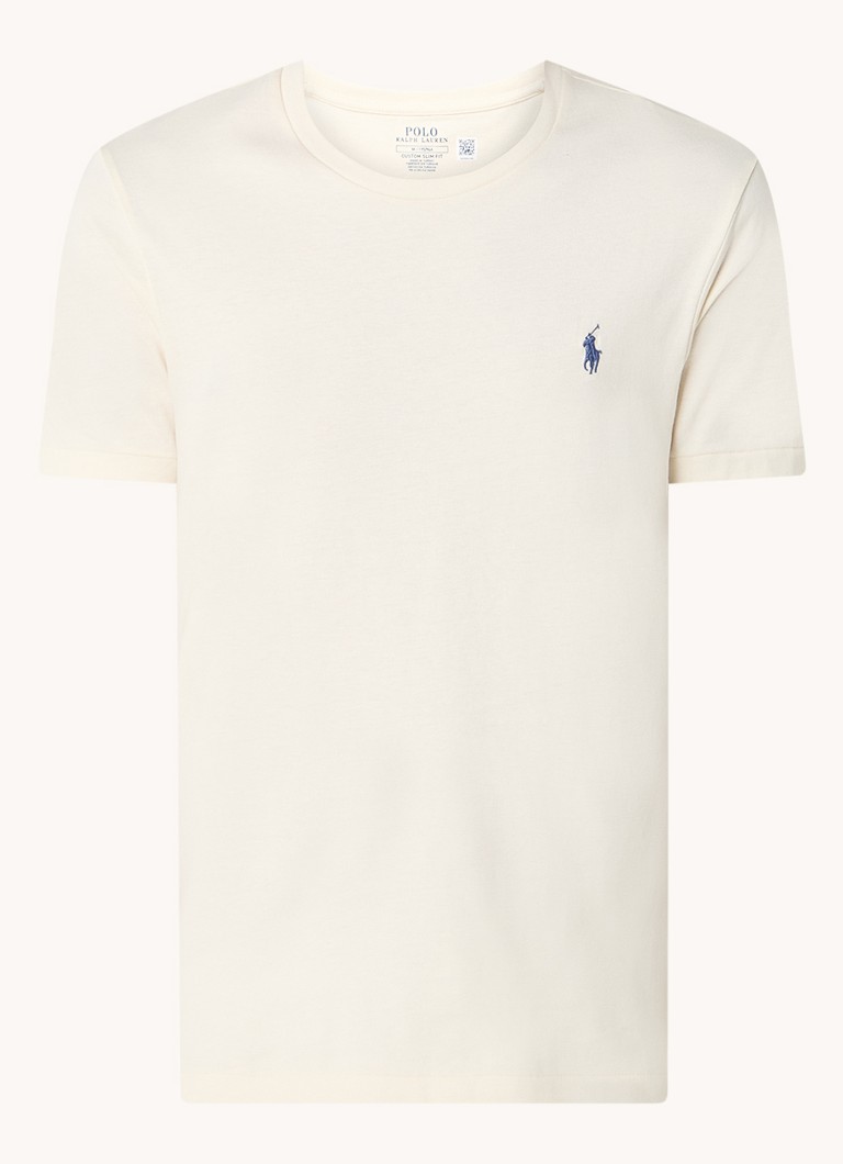 Ralph Lauren  Custom slim fit T-shirt met logoborduring