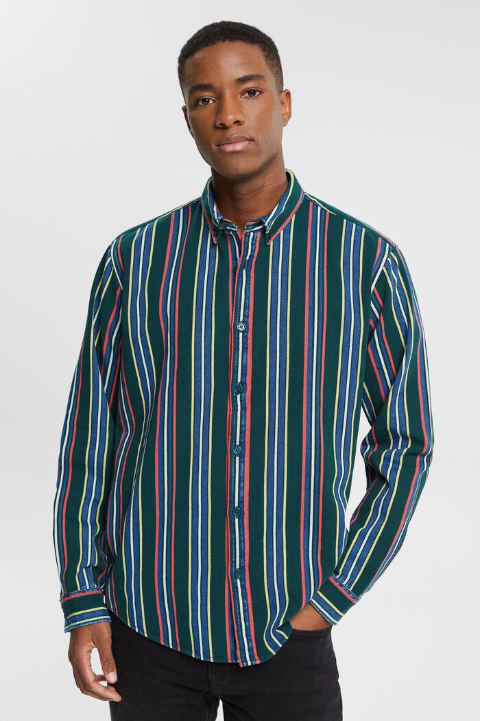 Button-Down-Hemd mit mehrfarbigen Streifen