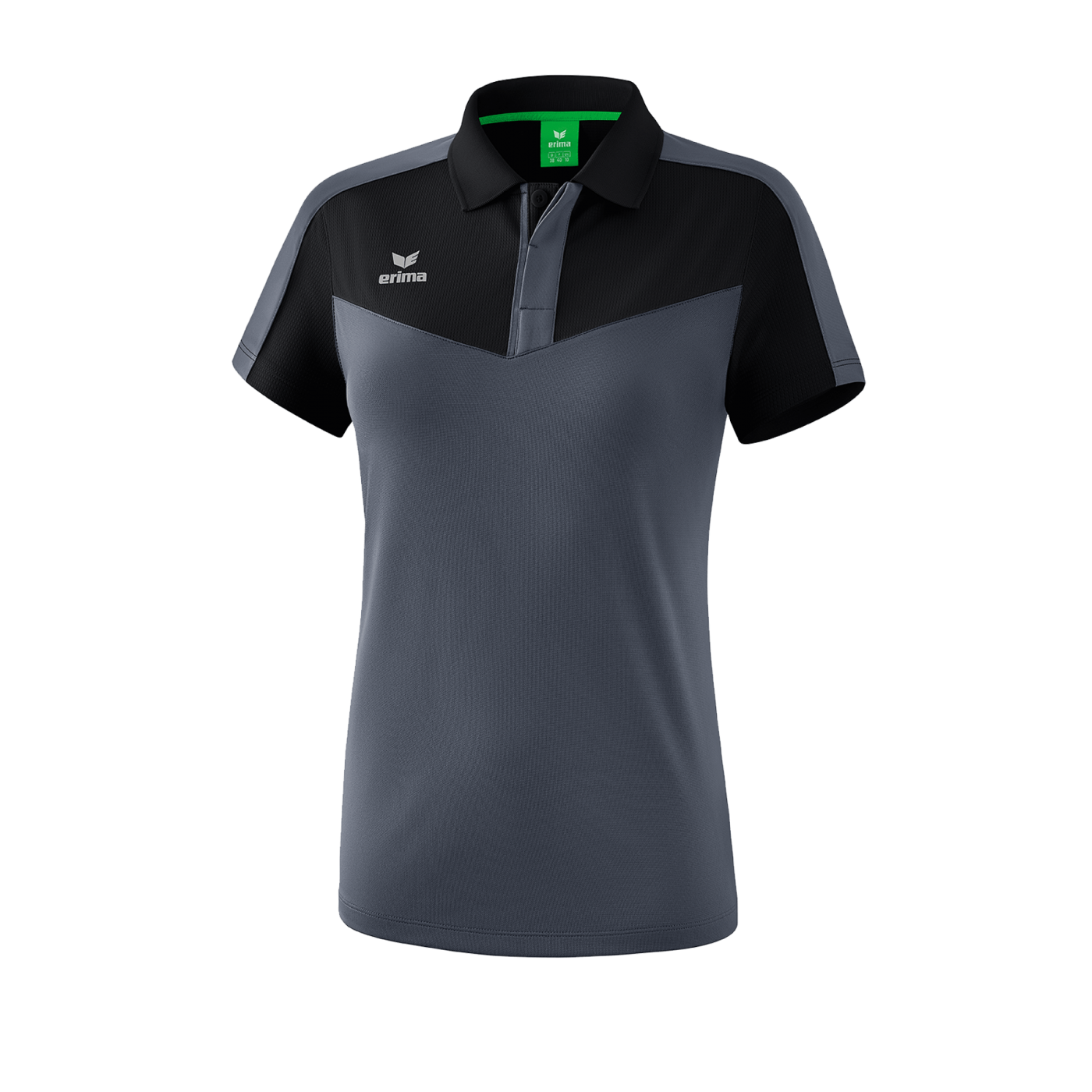 Erima Squad Poloshirt Damen Schwarz Grau