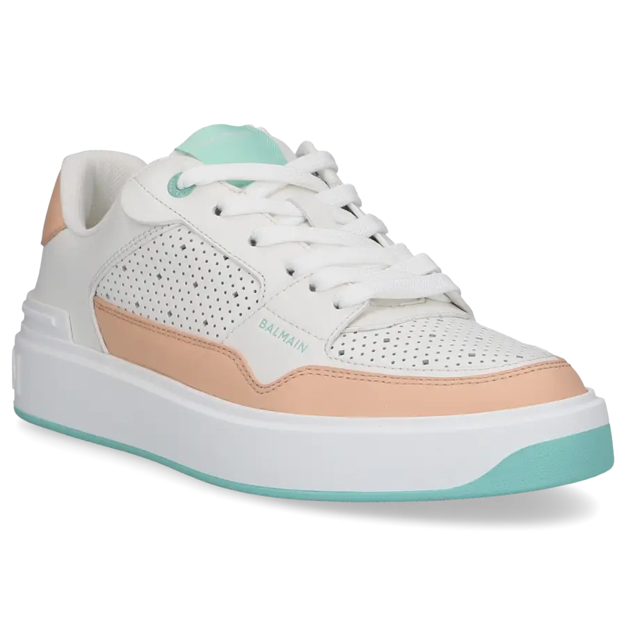 Balmain - Sneaker low B-COURT Kalbsleder - weiß