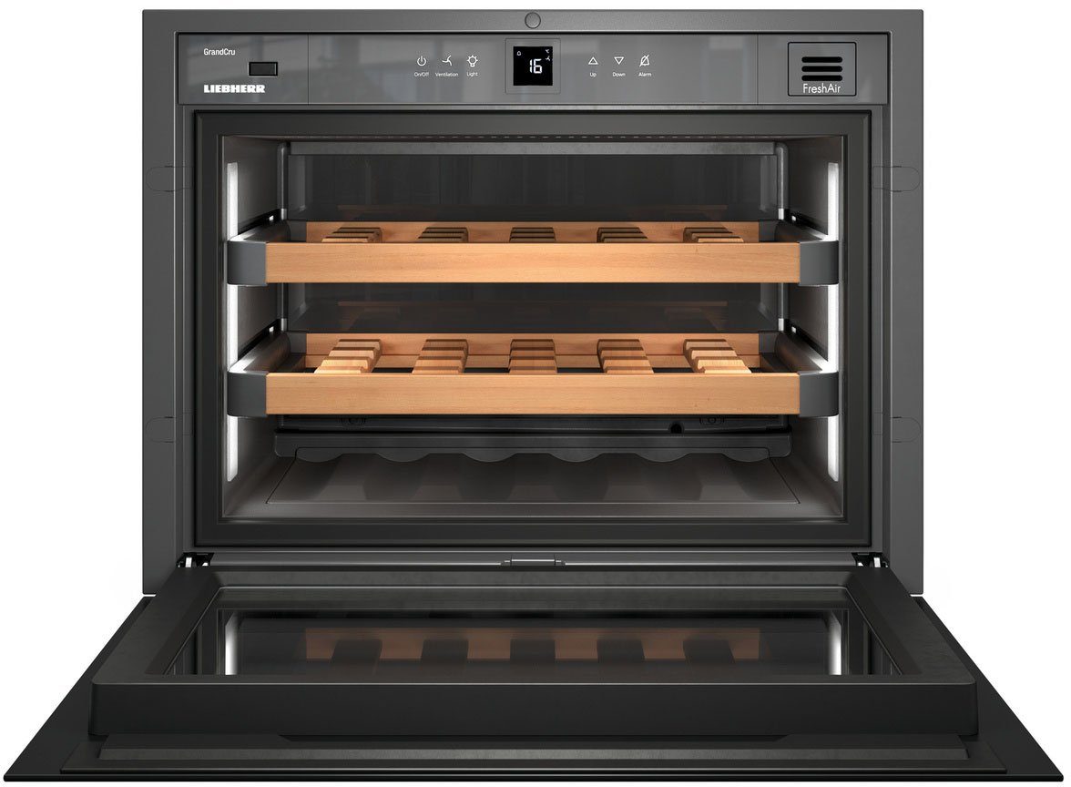 Liebherr Einbauweinkühlschrank WKEgw 582 GrandCru, für 18 Standardflaschen á 0,75l,FreshAir-Aktivkohlefilter, Kindersicherung
