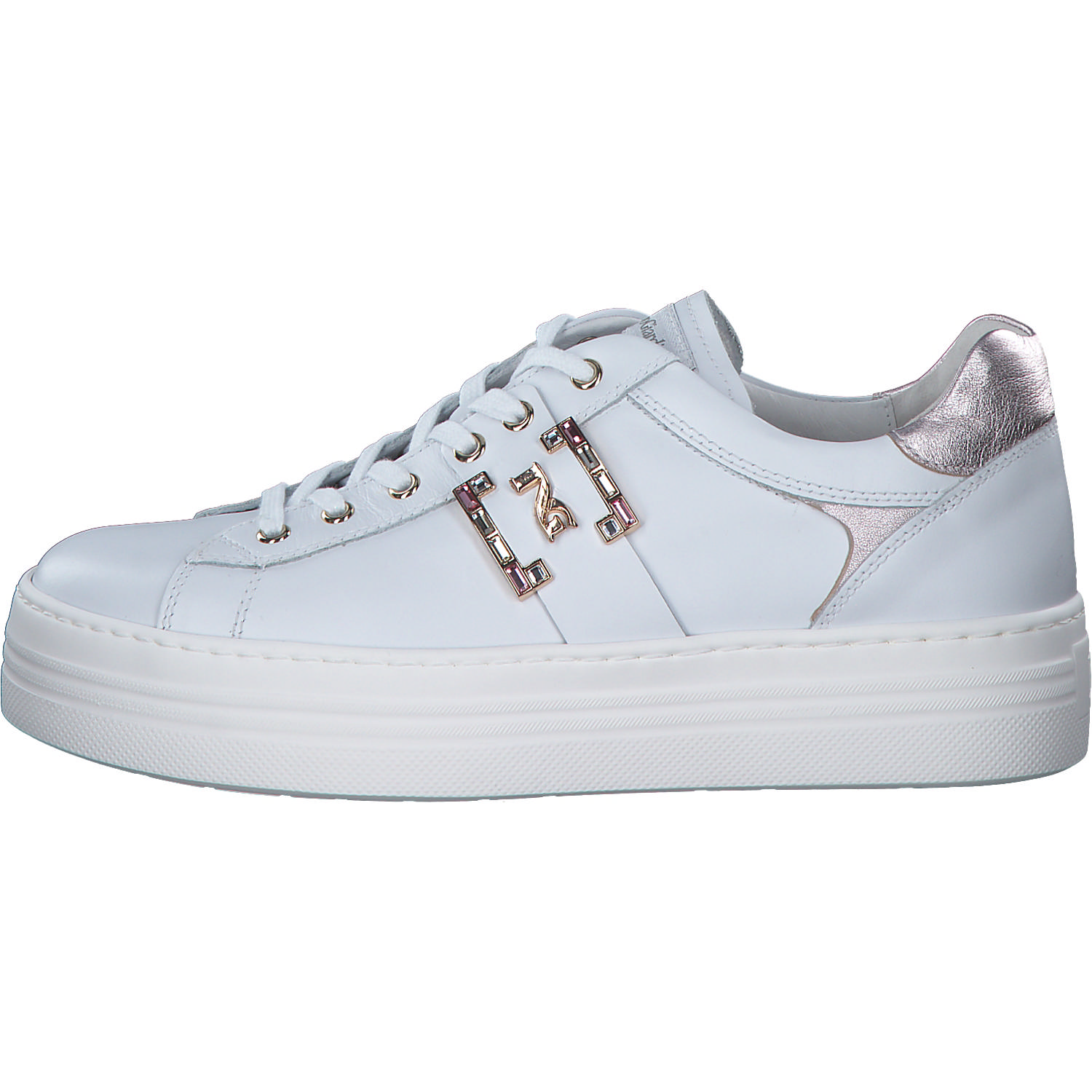 NeroGiardini E409967D, Schnürschuhe, Damen, Weiß