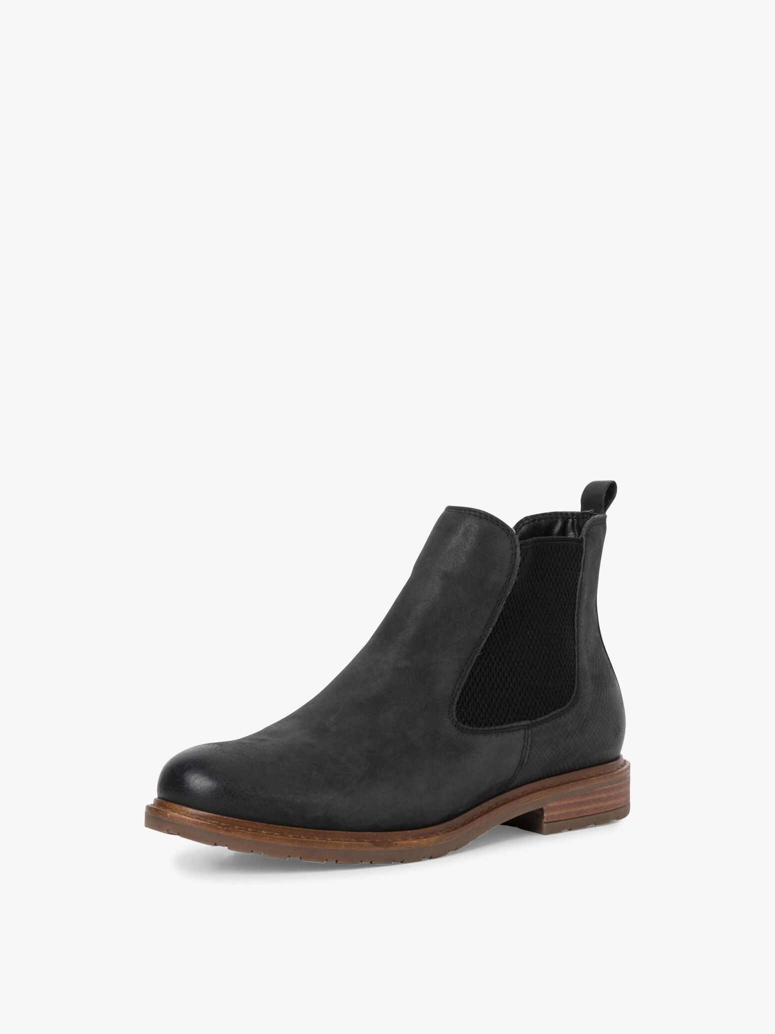 Bottine Chelsea en cuir - noir