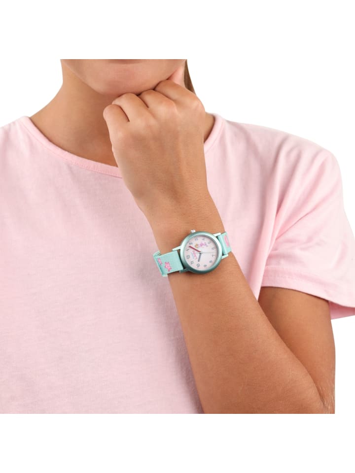 Prinzessin Lillifee Quarzuhr Textil, Aluminium in Türkis günstig kaufen 18 cm