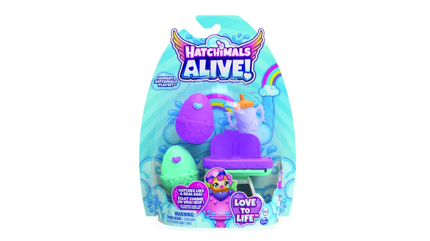 Spin Master - Hatchimals Alive Zwillingshochstuhl Spielset
