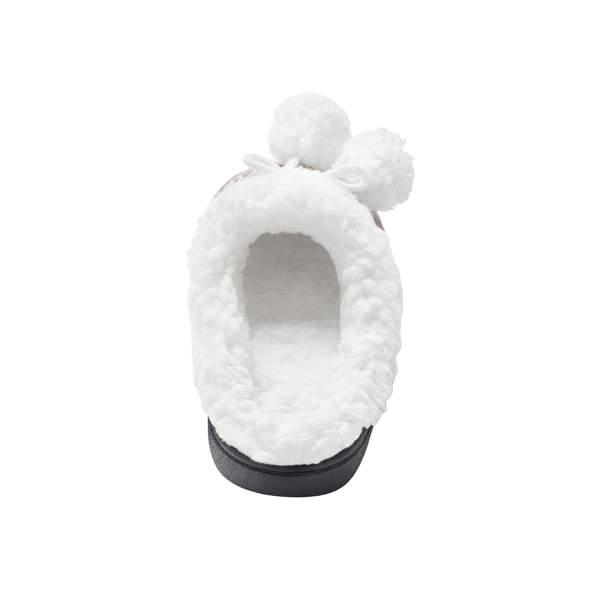 Chaussons mules polaires imprimées pois