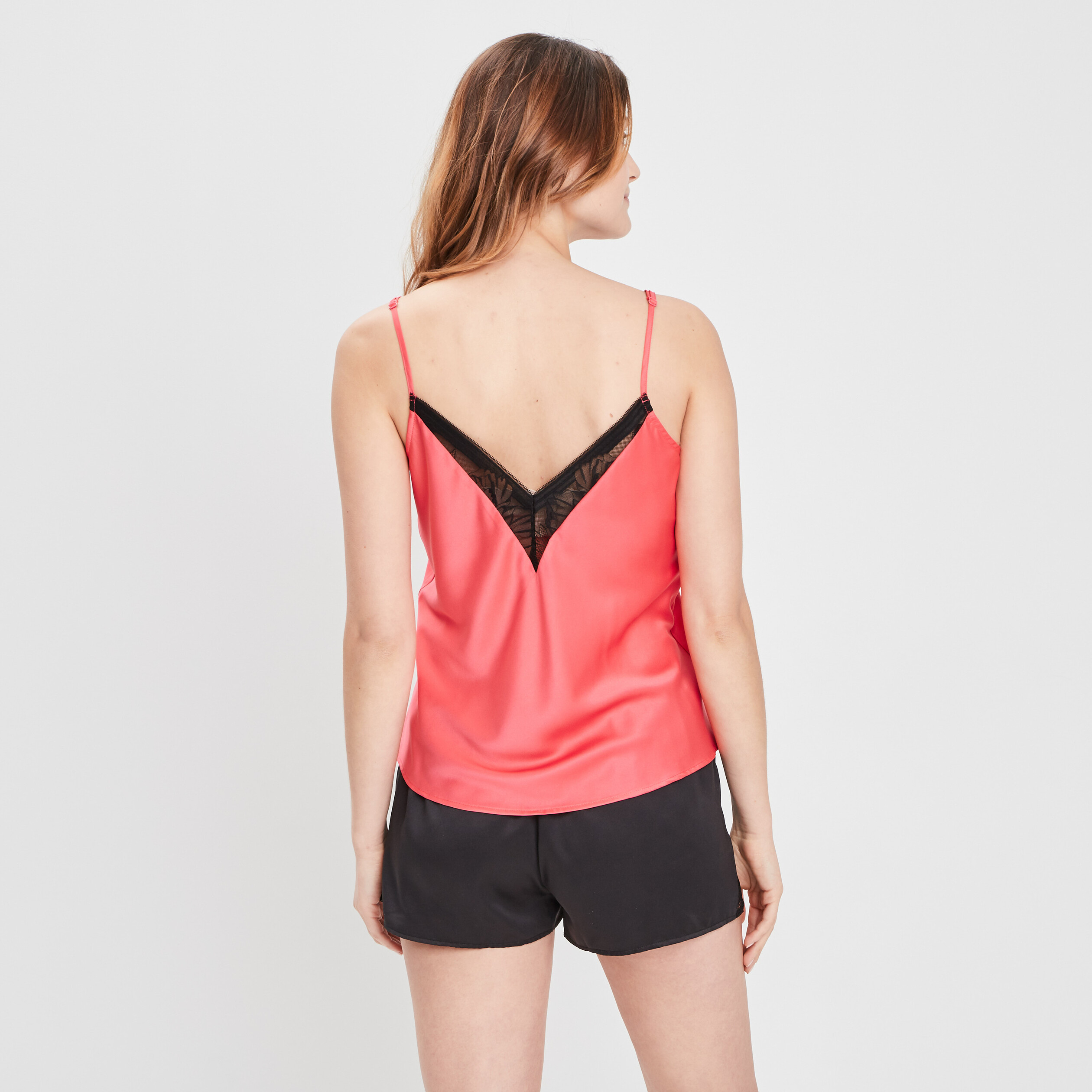 Ensemble pyjama 2 pièces rose vif femme | La Halle