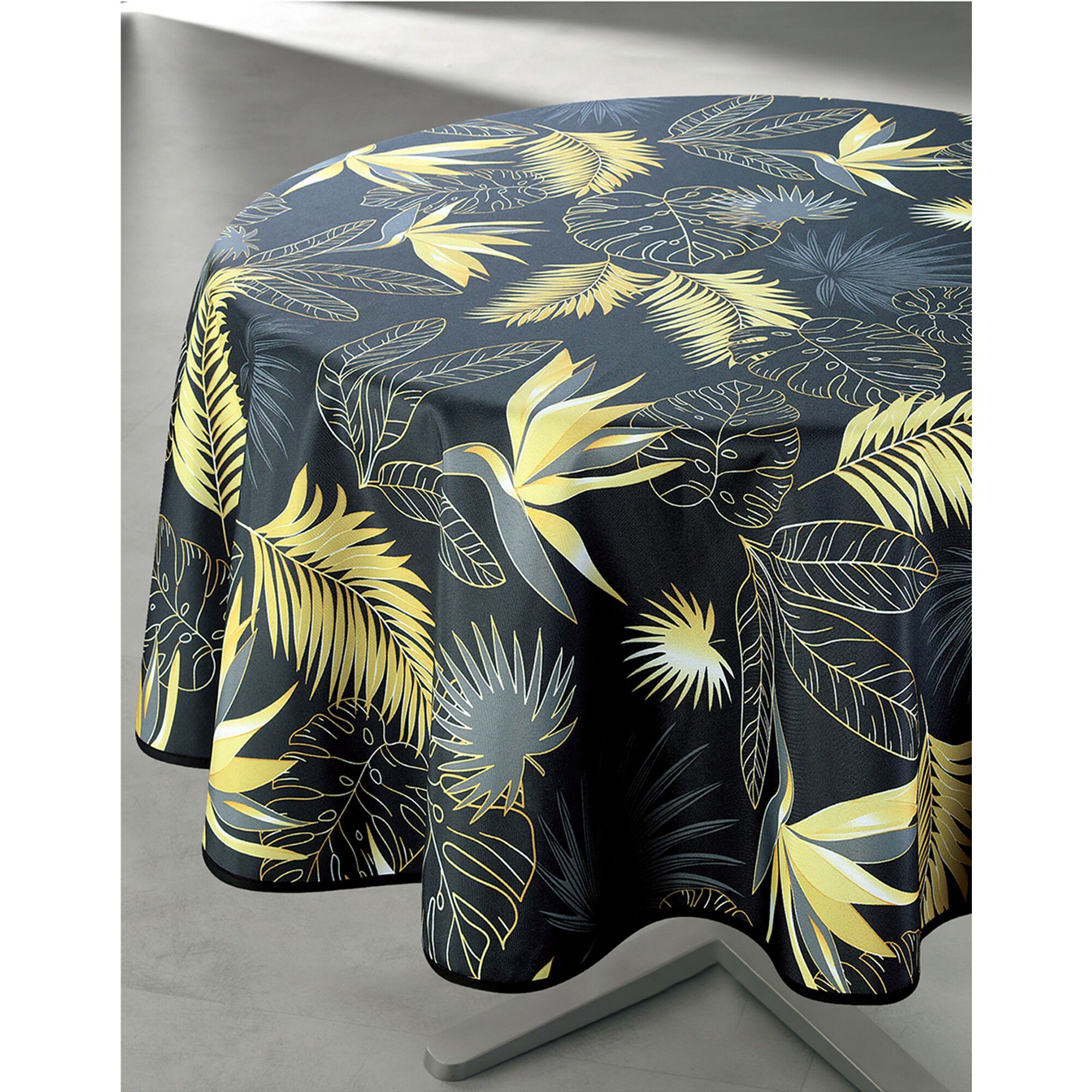 Nappe Vahinée polyester imprimé feuillage