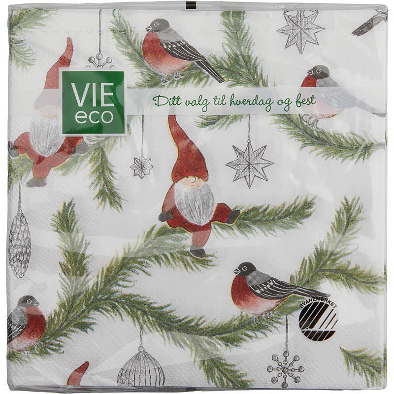 Vie Eco Servietter 20-pk 33x33 cm, julemotiv