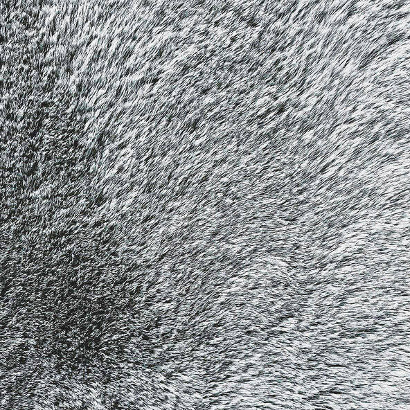 Kunstfell-Teppich, rund, hellgrau