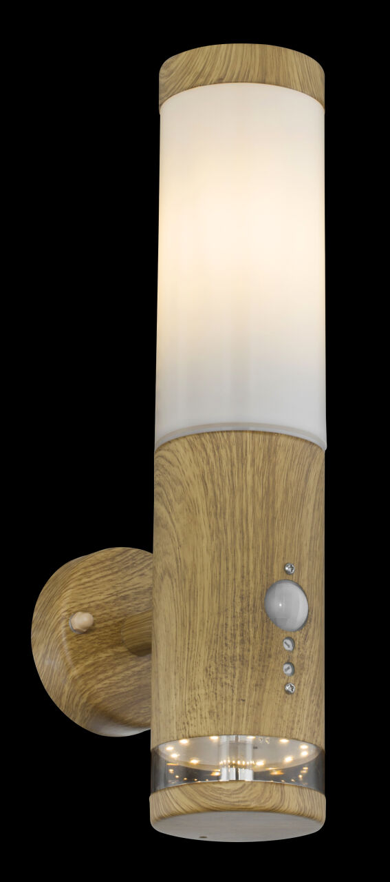 Globo Lighting - JAICY - Außenleuchte Edelstahl holzoptik, 1x E27 LED