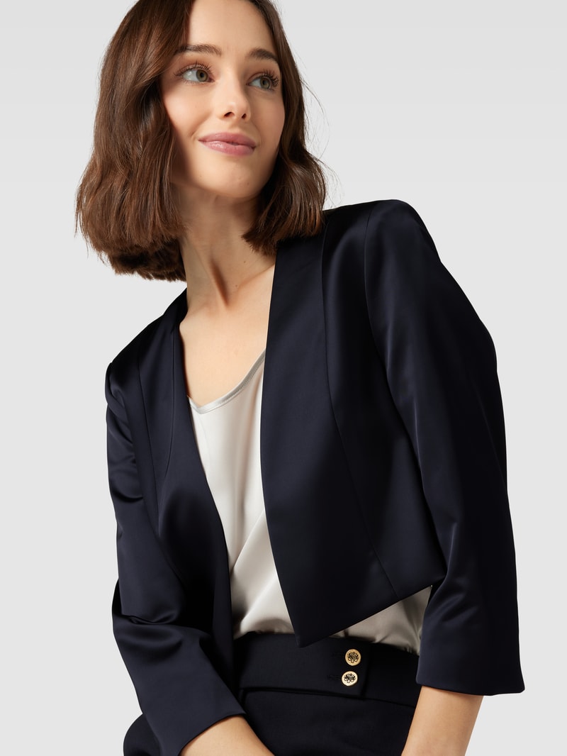 Cocktailjacke mit 3/4-Arm in marineblau meliert