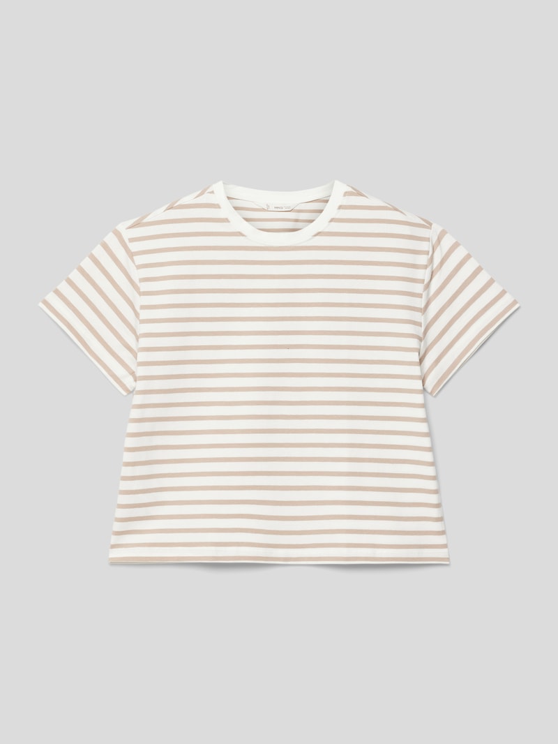 T-Shirt mit Streifenmuster Modell 'doha' in sand