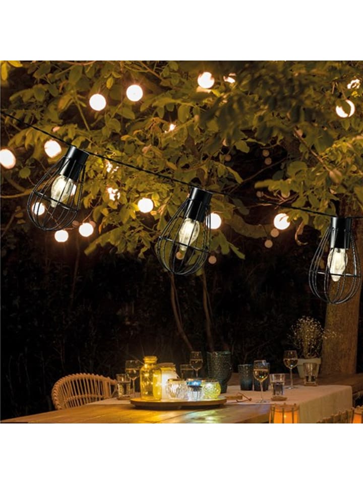 MARELIDA LED Solar Gitter Lichterkette in schwarz - L: 1,5m günstig kaufen onesize