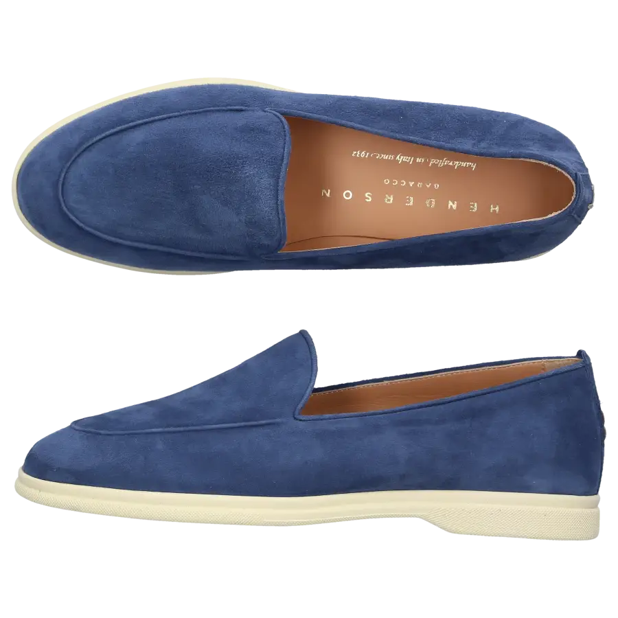 Henderson - Loafer EVA Veloursleder - blau
