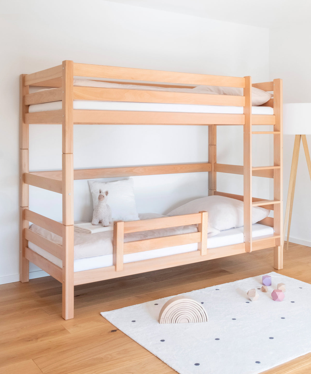 Etagenbett Buche Hoch Transparent lackiert