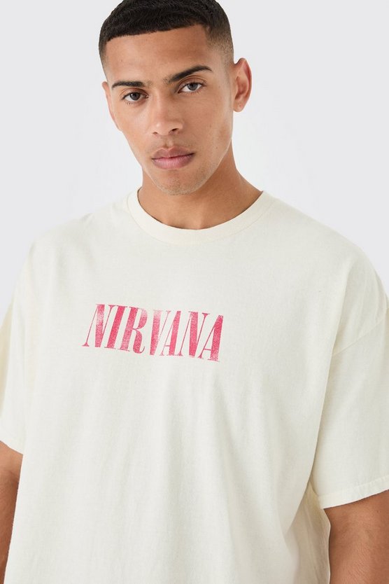 Oversize T-Shirt mit lizenziertem Nirvana-Print