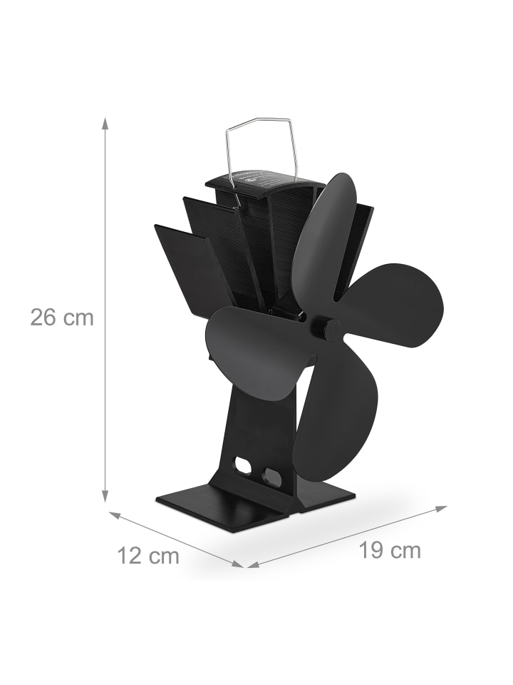 relaxdays Ofenventilator in Schwarz günstig kaufen onesize